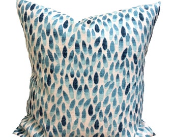 Blue Pillows, Blue Throw Pillows, Blue OUTDOOR Pillow Covers, Nautical Pillow Cover for a 20x20 Pillow, 18x18 Pillow, All Sizes