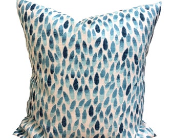 Blaue Outdoor Kissenbezüge, Outdoor Blaue Kissenbezüge, Aqua Teal Kissenbezüge für 20x20 Kissen, 18x18 Kissen, 16x16 Kissen, alle Größen