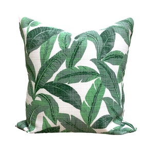 Outdoor Green Pillow Covers. Green Outdoor Pillow Covers, Tropical Decor, Green Pillow Covers for 20x20, 16x16, 18x18 Pillows, All Sizes