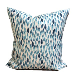 OUTDOOR Pillow Covers, Blue Pillow Covers, Aqua Teal Pillow Covers for 20x20 Pillow, 18x18 Pillow, 16x16 Pillow, All Sizes