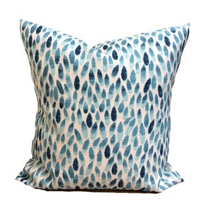 Blue OUTDOOR Pillow Covers, Outdoor Blue Pillow Covers, Aqua Teal Pillow Covers for 20x20 Pillow, 18x18 Pillow, 16x16 Pillow, All Sizes