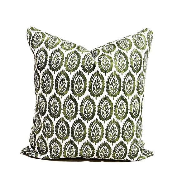 Green White Pillow Etsy