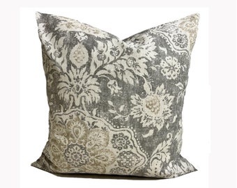 GRAY Pillow COVERS, Gray Throw Pillows, Gray Euro Shams, 20x20 Pillow, 16x16 Pillow, 18x18 Pillow, 14x20, All Sizes