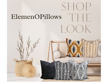 Fall Pillow Covers, Black Gray Outdoor Boho Geometric Print Pillowcase