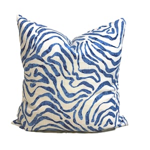 Blue Pillow Covers, Blue Throw Pillow Covers, Nautical Pillow Covers for 20x20 Pillow, 16x16 Pillow, 18x18 Pillows, All Sizes incl Euro Sham