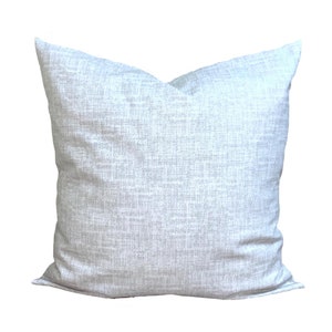 Solid Gray Pillow Covers, Light Gray Pillow Covers, Pale Gray Pillow Covers for 20x20 Pillow, 16x16 Pillows, 18x18 Pillows, All Sizes