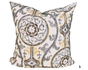 Gray Pillows, Mustard Pillow COVERS, Tan Throw Pillow Covers for 20x20 Pillow, 16x16 Pillows, 18x18 Pillows, All Sizes incl Euro