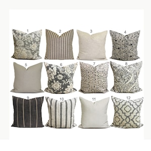 FARMHOUSE KISSEN, schwarze Kissenbezüge, braune Kissenbezüge, schwarze Kissenbezüge für 16x16, 18x18, 20x20 Kissen, alle Größen