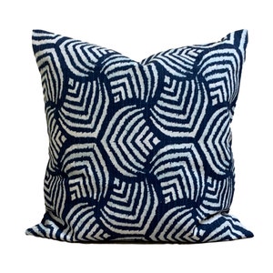 Blue Pillow Covers. Nautical Pillow Covers, Blue Throw Pillow Cover for 20x20, 16x16, 18x18 Pillow Inserts, All Sizes incl Euro Shams