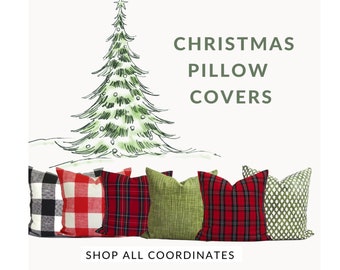 Christmas Pillow Covers, Plaid Pillow Covers, Tartan Plaid Pillows, Red Pillow Covers, Check Pillow Covers, Green Pillow Covers, All Sizes