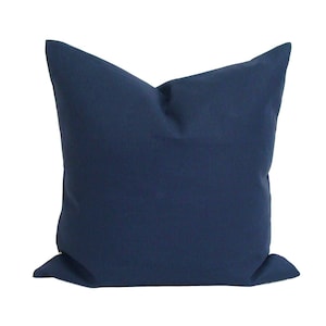 Effen marineblauwe kussenslopen, effen marineblauwe eurohoezen, effen blauwe kussenslopen voor 20 x 20, 18 x 18, 16 x 16, 14 x 20, ALLE MATEN