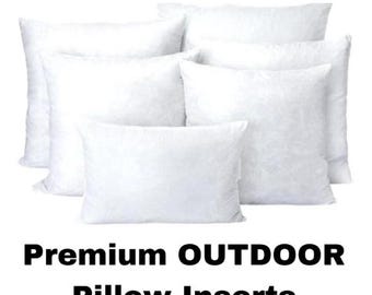 OUTDOOR Pillow Inserts, Outdoor Pillows, OUTDOOR Pillow Inserts, Hypoallergenic, 12x16 14x14 16x16 18x18 20x20 22x22 24x24, ALL Sizes