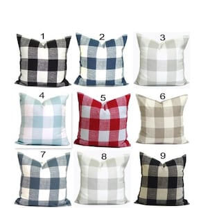 Verkoop boerderij kussensloop, geruite kussenslopen, buffelgeruite kussenslopen voor kussen 20 x 20, kussen 18 x 18, kussen 16 x 16, alle maten euro