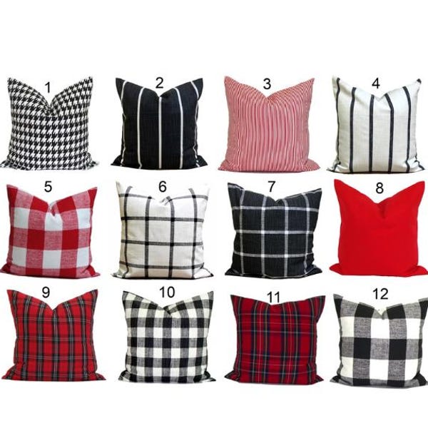 Christmas Pillow Covers, Christmas Throw Pillow Covers, Farmhouse Christmas Pillow Covers for 20x20, 18x18, 16x16 Inserts, ALL Sizes