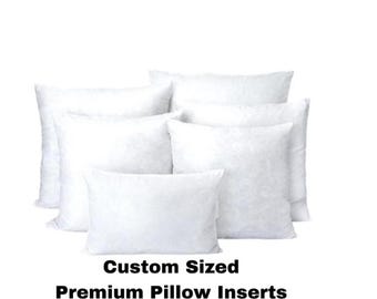 Custom Pillow Inserts, Custom Throw Pillow Inserts, Custom Size Pillow Inserts, Hypoallergenic Pillow, SYNTHETIC Down Pillows,  ANY SIZE