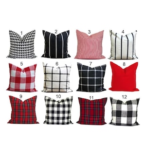 Christmas Pillow, Christmas Pillow COVER. Tartan Plaid Pillows, Christmas Check Pillow Covers, Bestselling Christmas, All Sizes