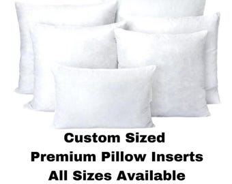 Custom Pillow Inserts, Custom Size Pillow Inserts, Custom Size Pillow Insert, Hypoallergenic Pillow, SYNTHETIC Down Pillow Inserts, ANY SIZE