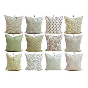 Green Pillow COVERS. Green Throw Pillow Covers, Blue Green Pillow Covers for 16x16, 20x20, 18x18 Pillows, ALL SIZES incl Euro Shams