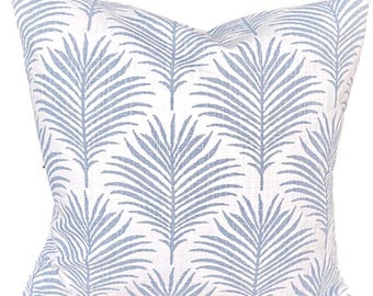 Nautical Blue Pillow Covers. Blue Throw Pillow Covers, Block Print Pillow Covers for 16x16, 20x20, 18x18 Pillows, ALL SIZES inc Euro Shams