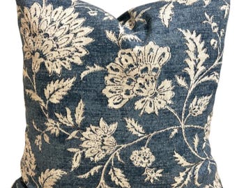 Indigo Blue Throw Pillow Cover: Blue Cotton Pillow Covers, All Sizes