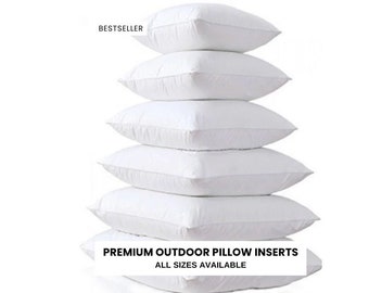 OUTDOOR Pillow Inserts, Outdoor Pillows, OUTDOOR Pillow Inserts, Hypoallergenic, 12x16 14x14 16x16 18x18 20x20 22x22 24x24, ALL Sizes