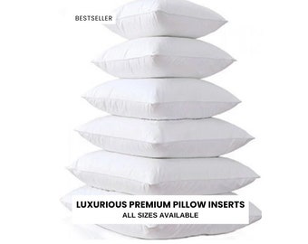 Throw Pillow Inserts, ALL SIZES, Hypoallergenic Pillow, Floor Pillow Insert, Lumbar Pillow Inserts, SYNTHETIC Down Pillows