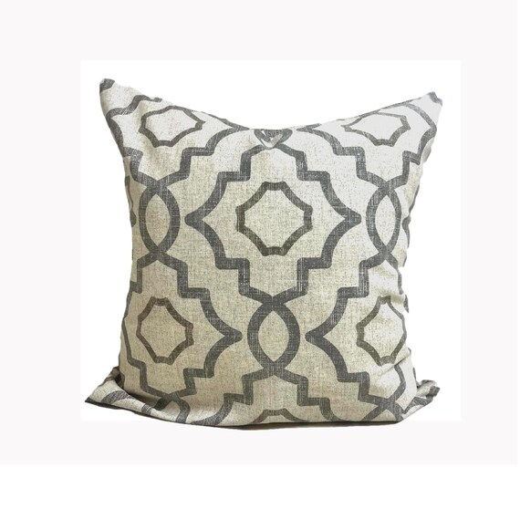 GRAY PILLOWS, TAN Throw Pillow Covers, Grey Pillow Covers for 20x20 Pillow,  16x16 Pillows, 18x18 Pillows, All Sizes 