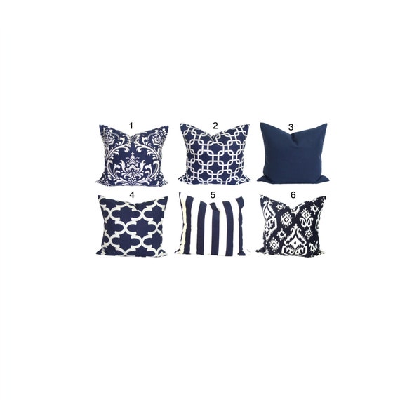 18 Inch Navy Pillows Navy Throw Pillows Navy Pillow COVERS Etsy