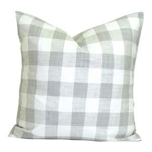 Grijze kussensloop, grijze kussensloop, grijze geruite kussenslopen voor 14 x 14&quot;, 16 x 16&quot; of 12 x 16&quot; inzetstukken