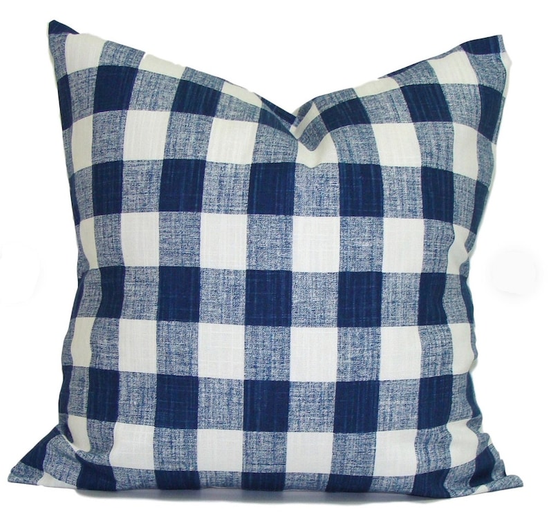 Blue Farmhouse Pillow COVERS. Blue Farmhouse Decor Blue Etsy