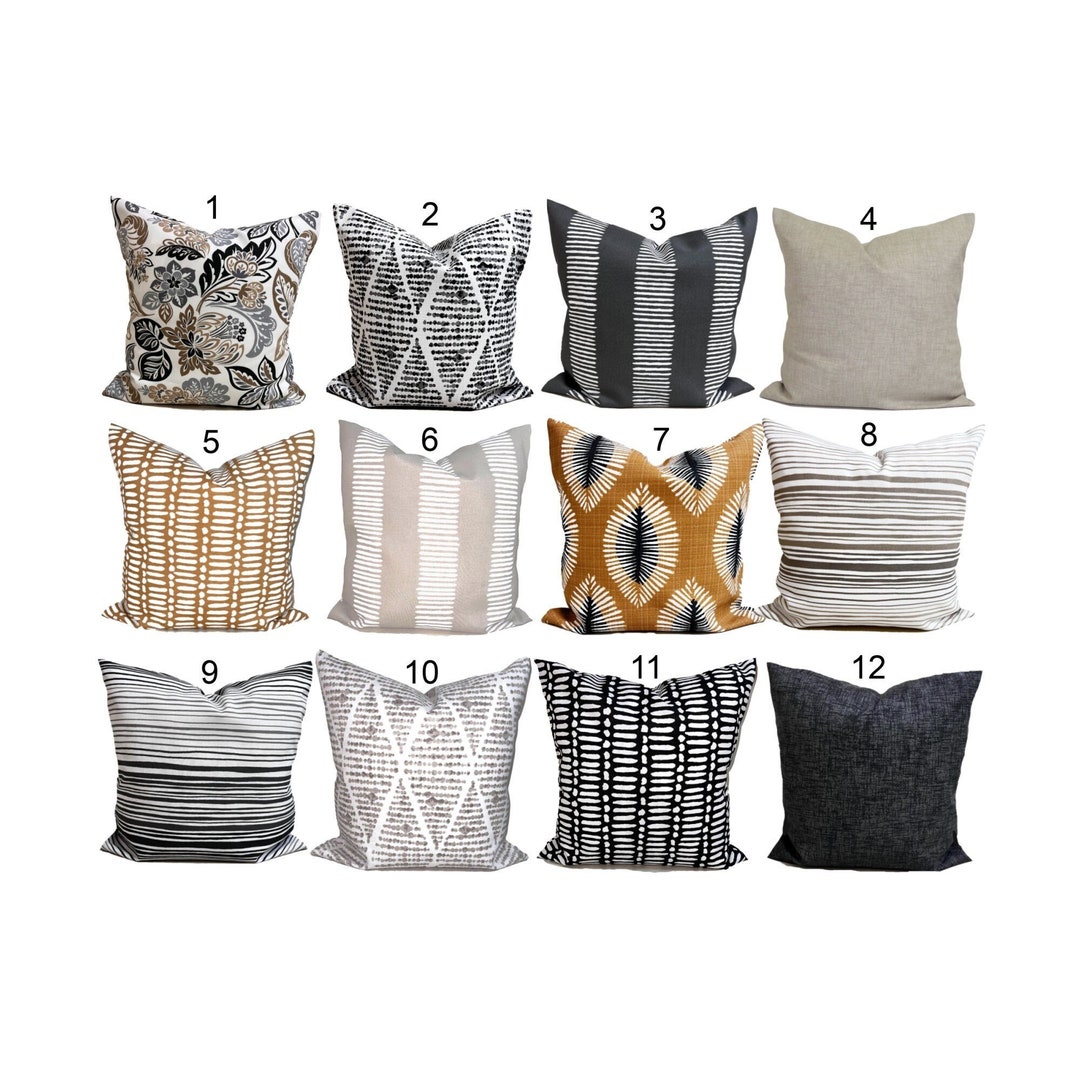 Gray OUTDOOR Pillows Tan OUTDOOR Pillow Covers Grey Outdoor Pillows