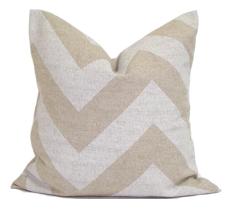 Tan Pillow Cover Burlap Like Pillow Cover Neutral Pillow Etsy