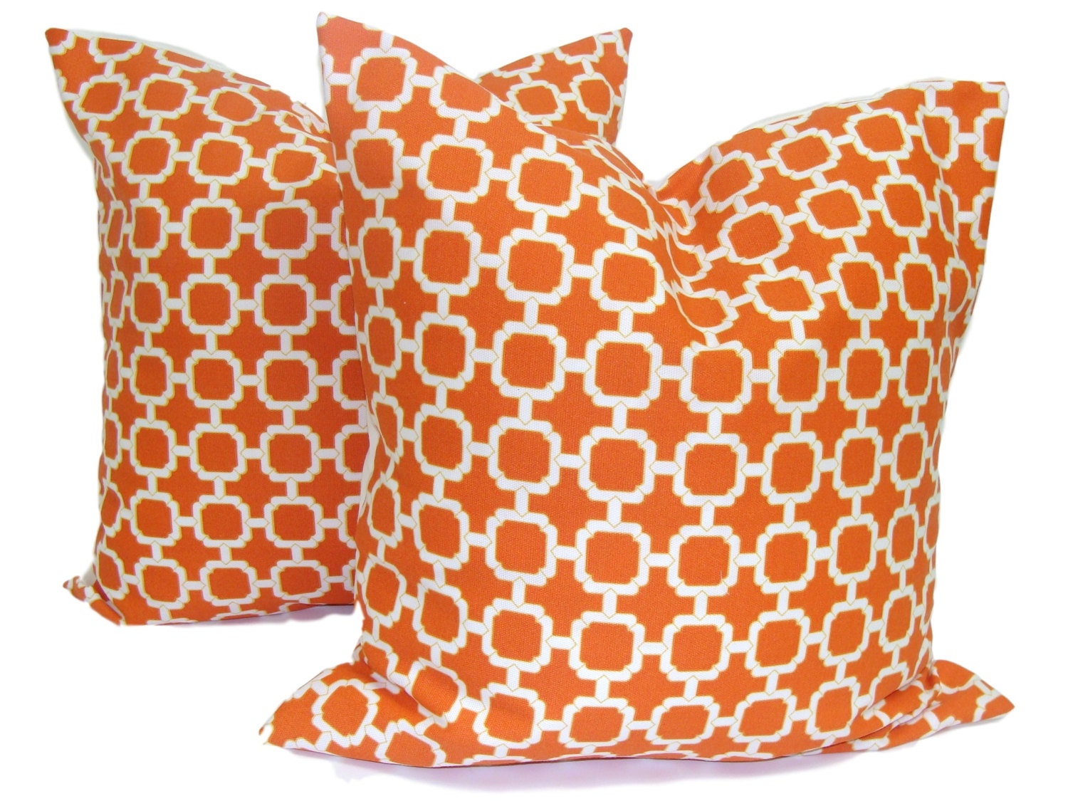 ORANGE OUTDOOR Pillows.SET Of Two. 16 18 or 20 inch.Pillow