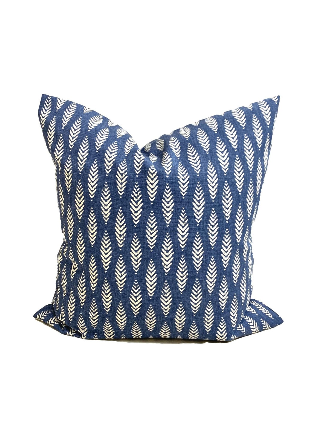 Blue Tan Pillow COVER, Indigo Blue Throw Pillow Covers, Blue Euro Shams
