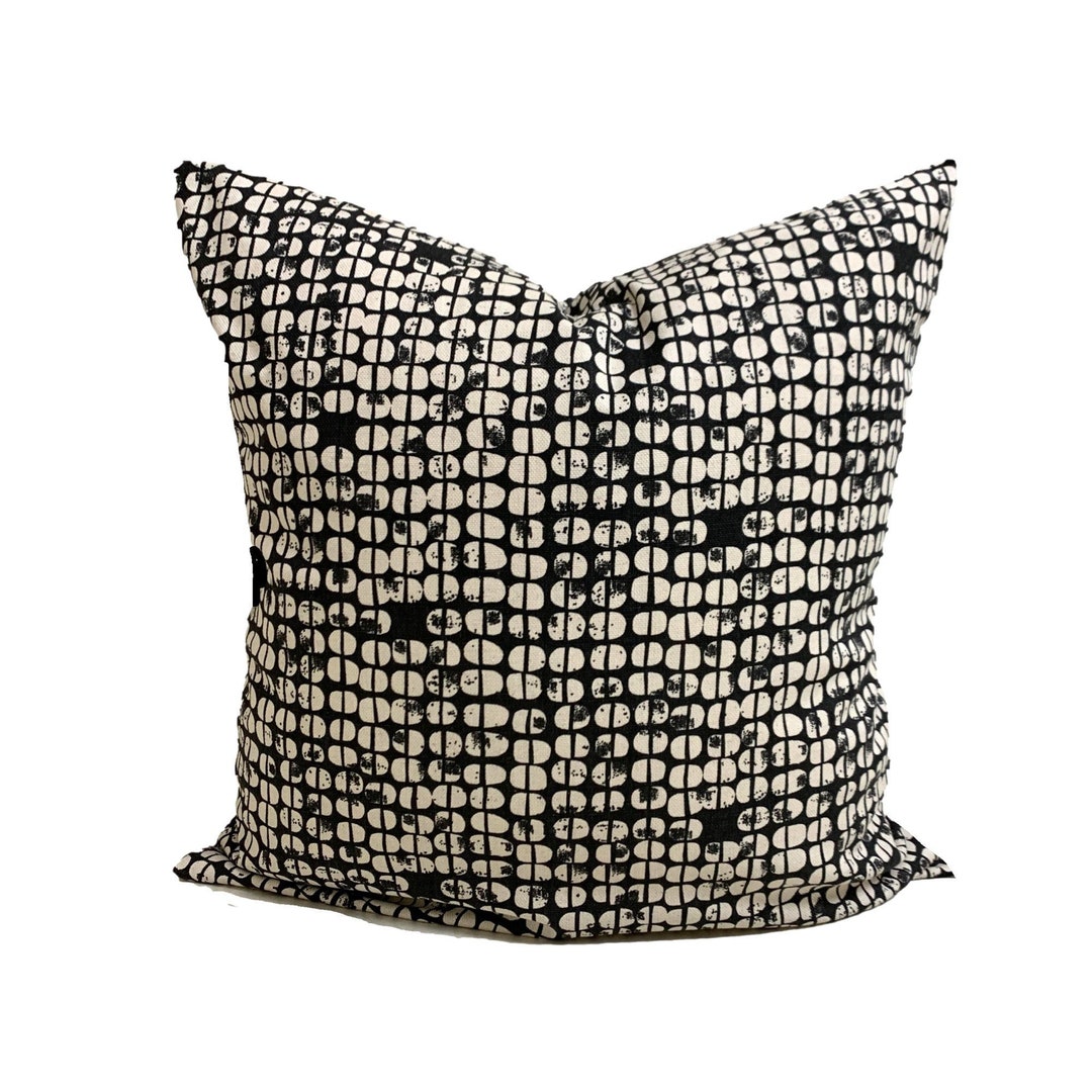 Black Tan Pillow COVERS, Black Throw Pillow Covers, Black Pillow Cover