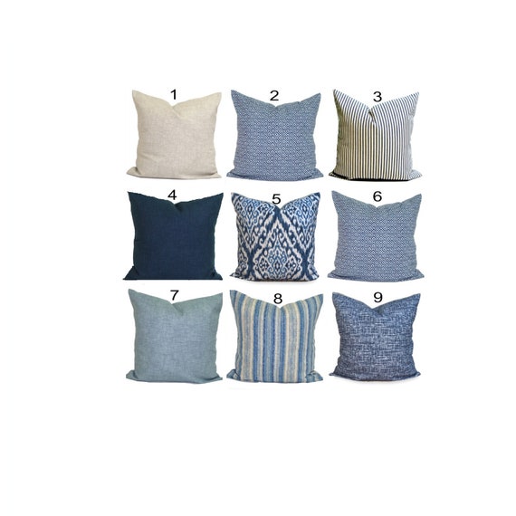 indigo blue accent pillows