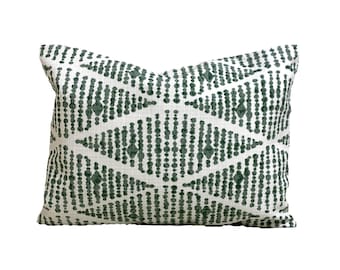 Lumbar Pillow Covers, Outdoor Green Pillow Cover for a 12x16, 12x18 or 12x20 Insert