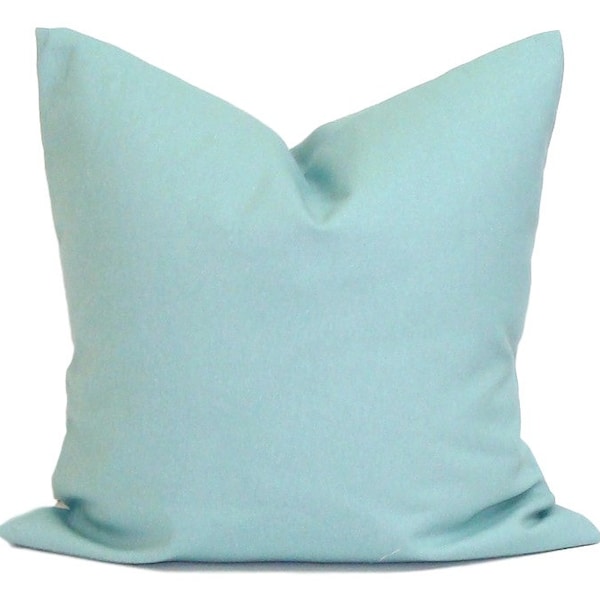 Solid Blue Pillows, Spa Blue Pillow Covers, Robin's Egg Blue Pillow Covers, Solid Blue Cushion Covers, 20x20, 18x18, 16x16, ALL SIZES