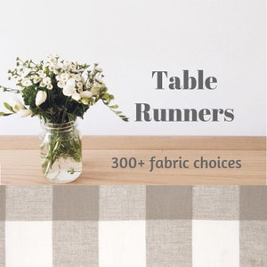 TABLE RUNNERS, Farmhouse Table, Custom Table Runners, Table Squares, Tablecloth, Kitchen Decor, ALL Sizes
