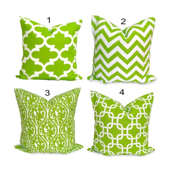 Pillow Decor Green Pillow Cover Bright Green Pillows Etsy