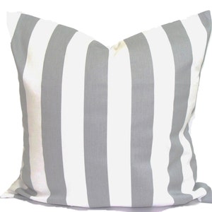 Gray Pillow Cover Sale, Gray Stripe Pillow Cover, Grey Pillow Covers for 20x20, 16x16, 18x18 Pillows, All Sizes