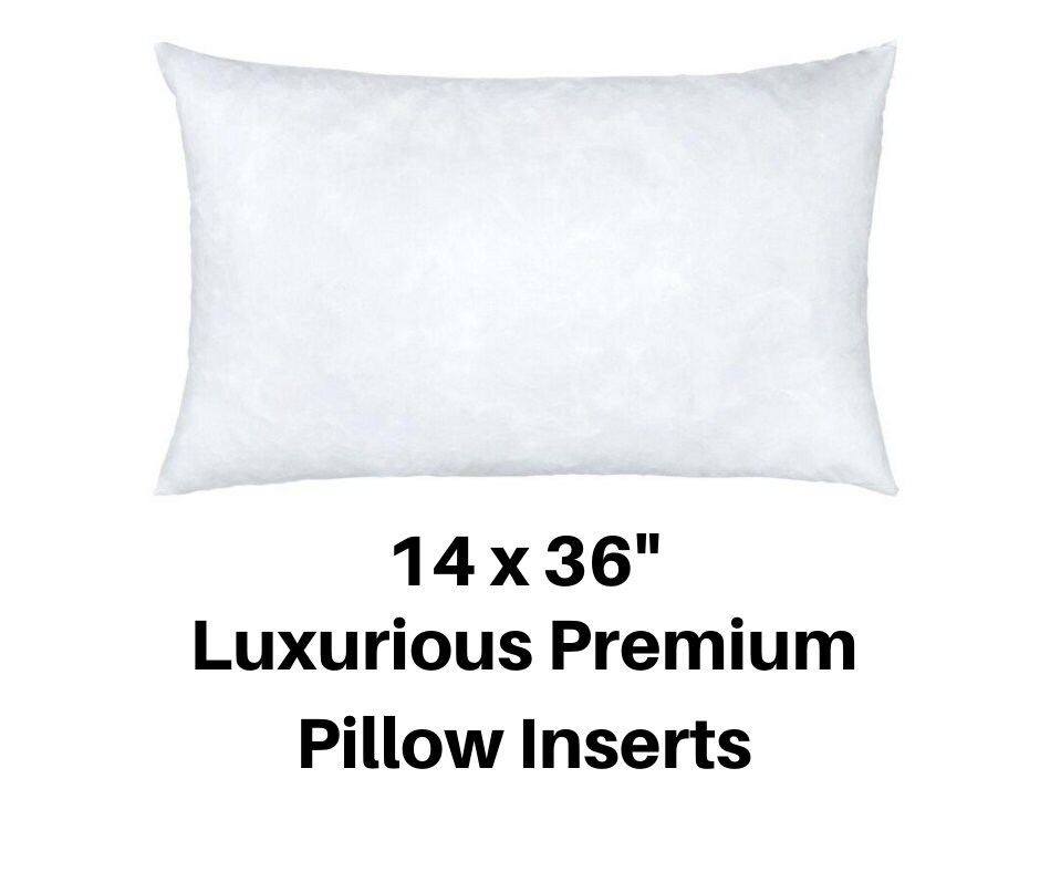 Pillowflex Synthetic Down Pillow Insert for Sham AKA Faux / Alternative (14 inch by 36 inch)