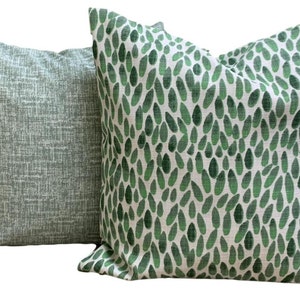 Green Pillow Covers, Outdoor Pillow Covers, Green Throw Pillow Covers for 18x18, 16x16, 20x20 Pillow Covers image 6