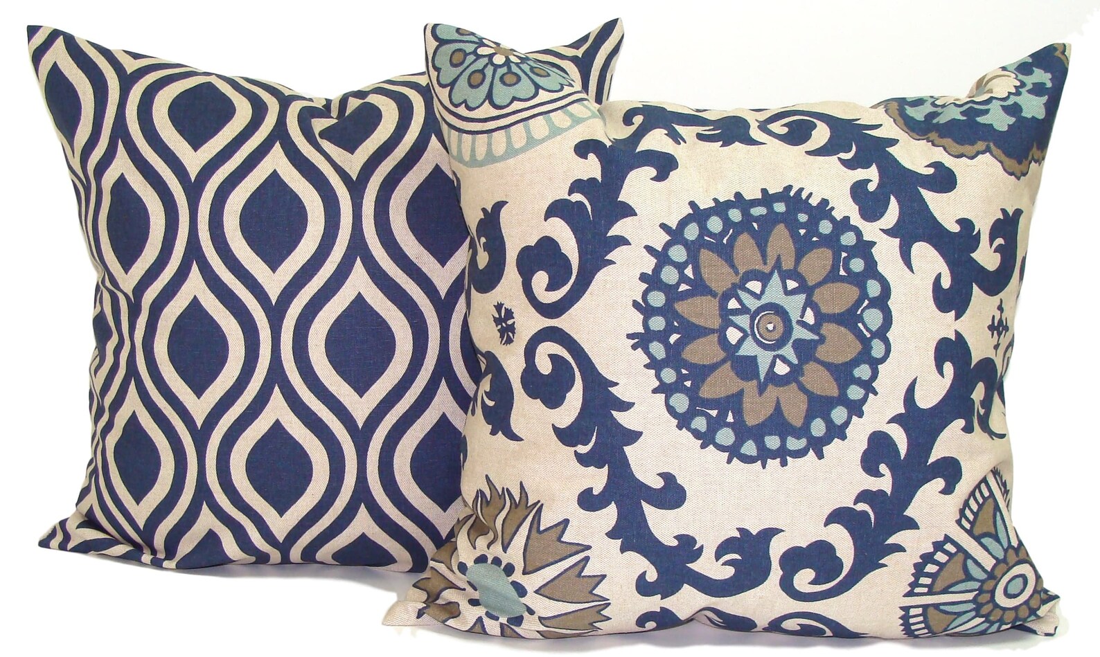 Blue Brown Pillow Blue Throw Pillow Blue Pillow COVER Blue Etsy