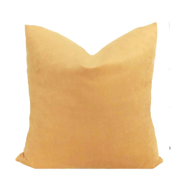 Solid Mustard Pillow Cover, Solid Mustard Throw Pillow COVERS, Gold Pillow Covers for 20x20 Pillow, 16x16 Pillows, 18x18 Pillows, All Sizes