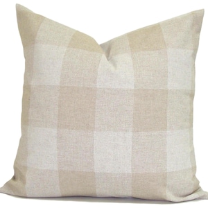 Tan Pillow Cover Sale, Tan Farmhouse Pillow Covers,  Neutral Pillow Covers for 14x14 inch Pillow Inserts