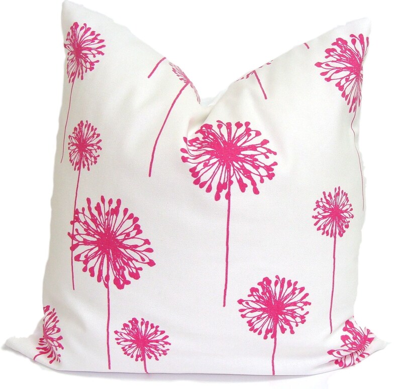 Pink Pillows Pink Throw Pillow COVER Pink Floral Pillows Etsy
