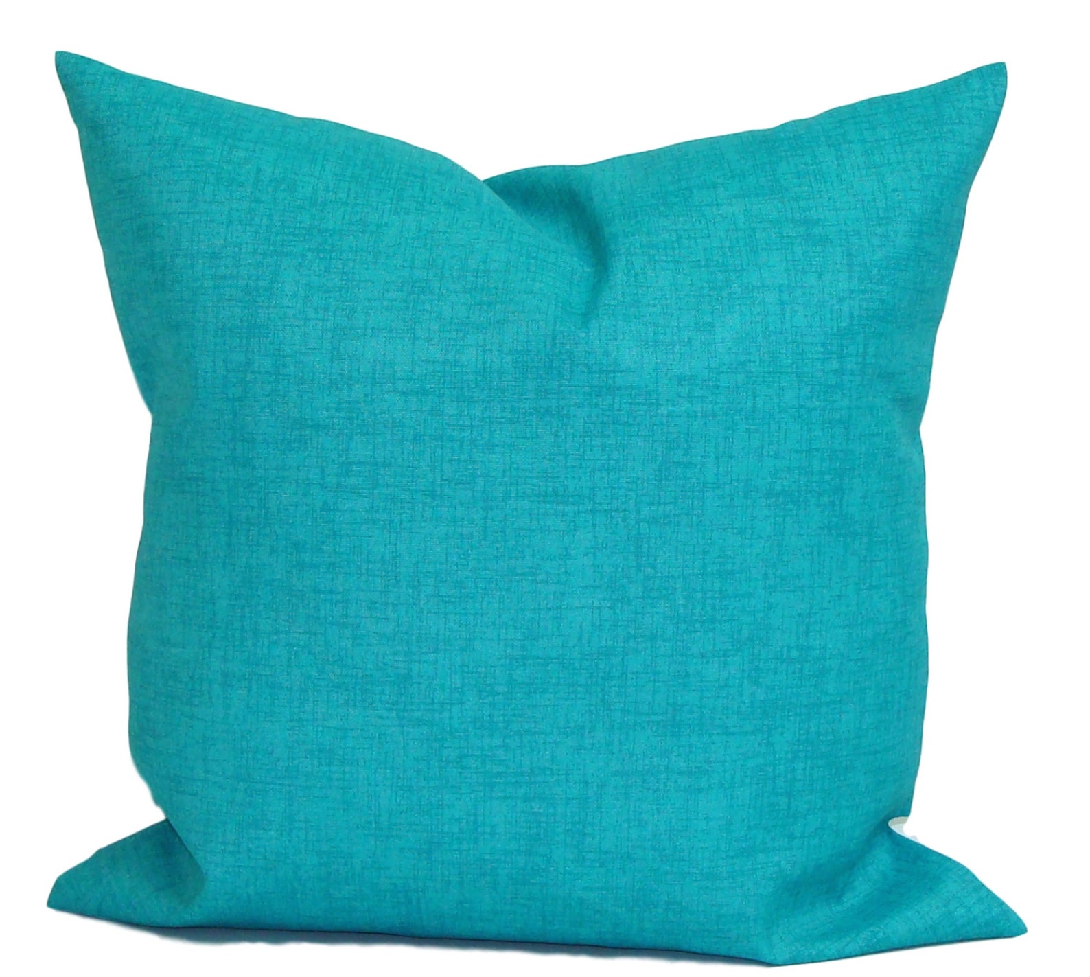 Solid Teal Outdoor Pillow Solid Teal Pillow COVER Teal Throw Etsy