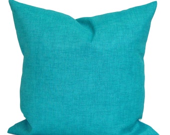 Outdoor Pillow Covers, Turquoise Pillow COVER, Blue Pillow Covers, Blue Outdoor Pillow Cover for a 20x20, 16x16, 18x18 Pillow, All Sizes