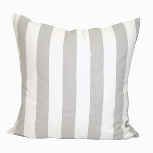 Gray Pillow Cover Sale, Gray Stripe Pillow Covers for 20x20 Pillow, 16x16, 18x18 Pillows, All Sizes